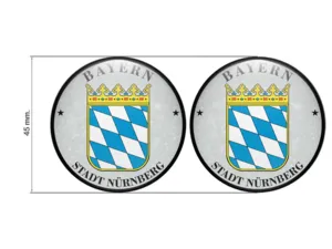 Klebemarke TÜV Stadt Nürnberg Nummernschild plakette